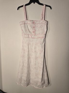 Pink Floral Mini Sundress with Spaghetti Straps